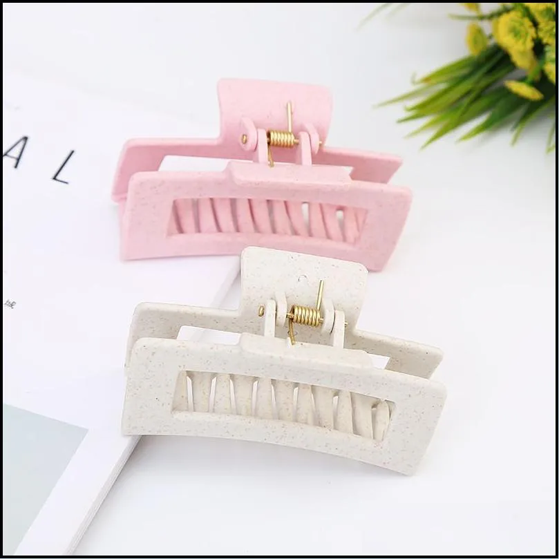 new simple women hair clips large geometric hairpin crab solid color hair claw clips for women hair accessories 10 w2