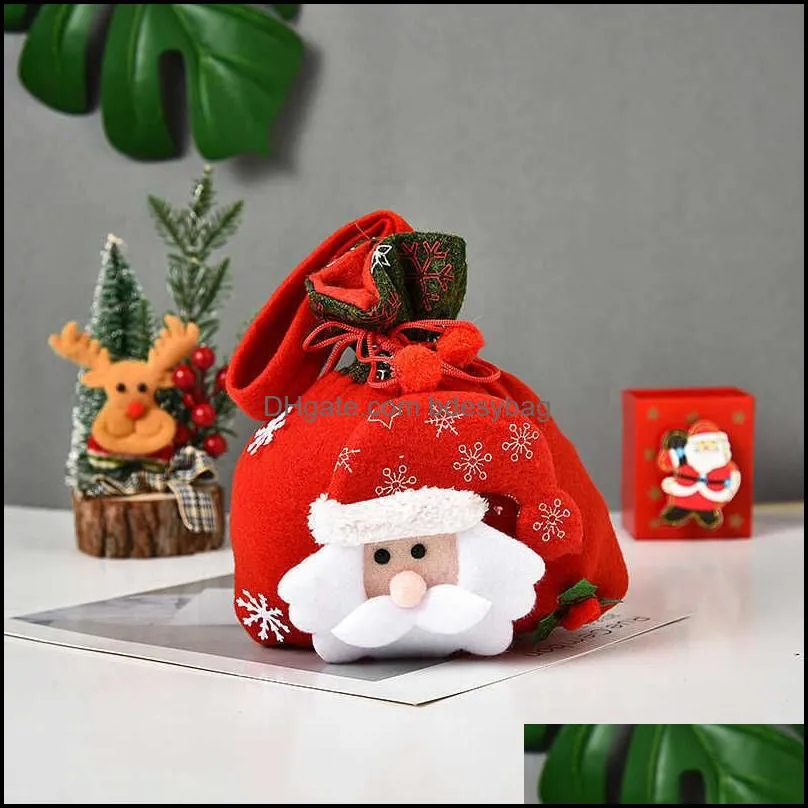 22.5X19.5cm Cute Christmas Gift Bag Xmas Candy Tote Bags Christmas Decorations