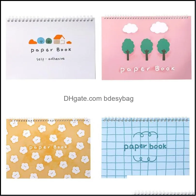 Notepads 24 Sheets Reusable PET Sticker Tape Coil Book Planner Scrapbooking Supplies Storage Cute Cover A4 A5 Size 39XD