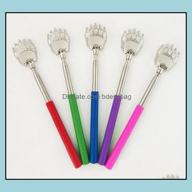 Telescopic Bear Claw Back Scratcher Easy To Fall Off Healthy Supplies Stainless Steel Scratchers