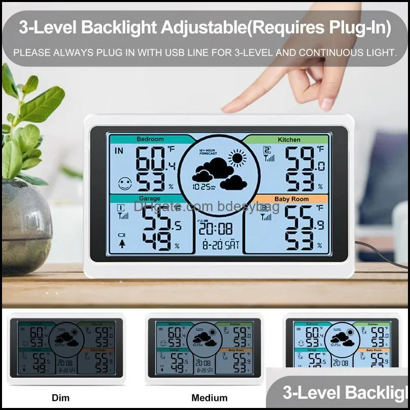 Desk & Table Clocks Projection Alarm Weather Station Watch With Temperature And Humidity Wake Up Clock Time Snooze