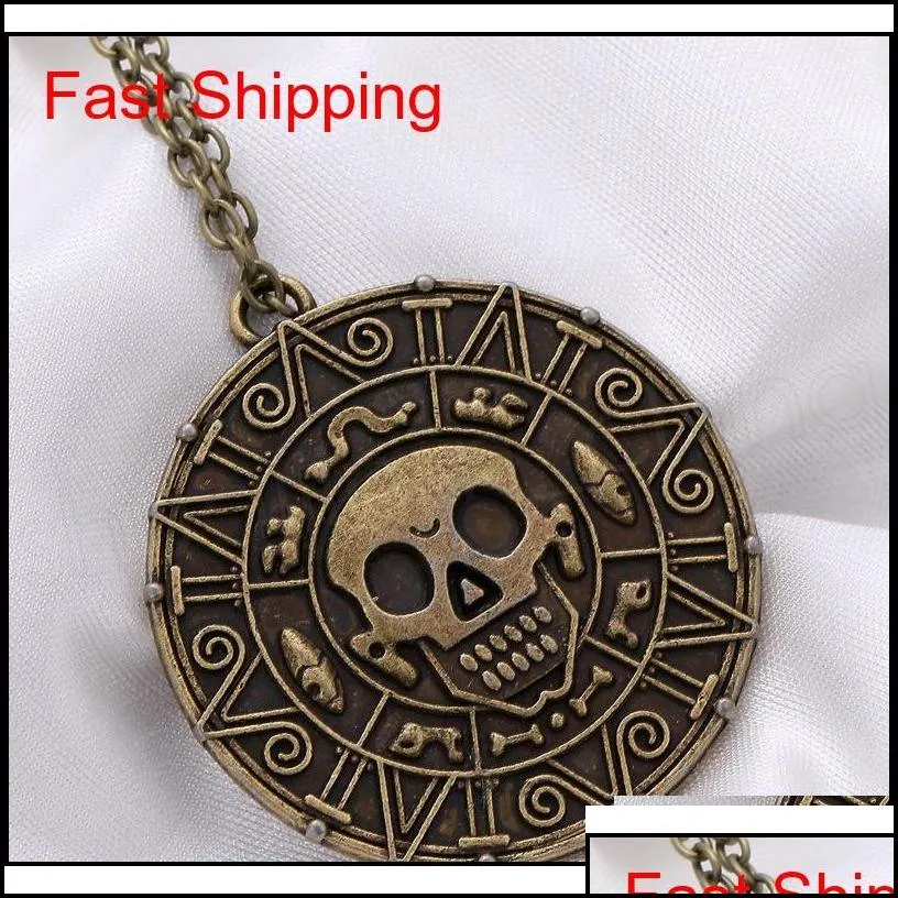 other fashion accessories vintage bronze coin pirate charmsother aztec necklace men`s movie pendant necklaces for lady xmas gift