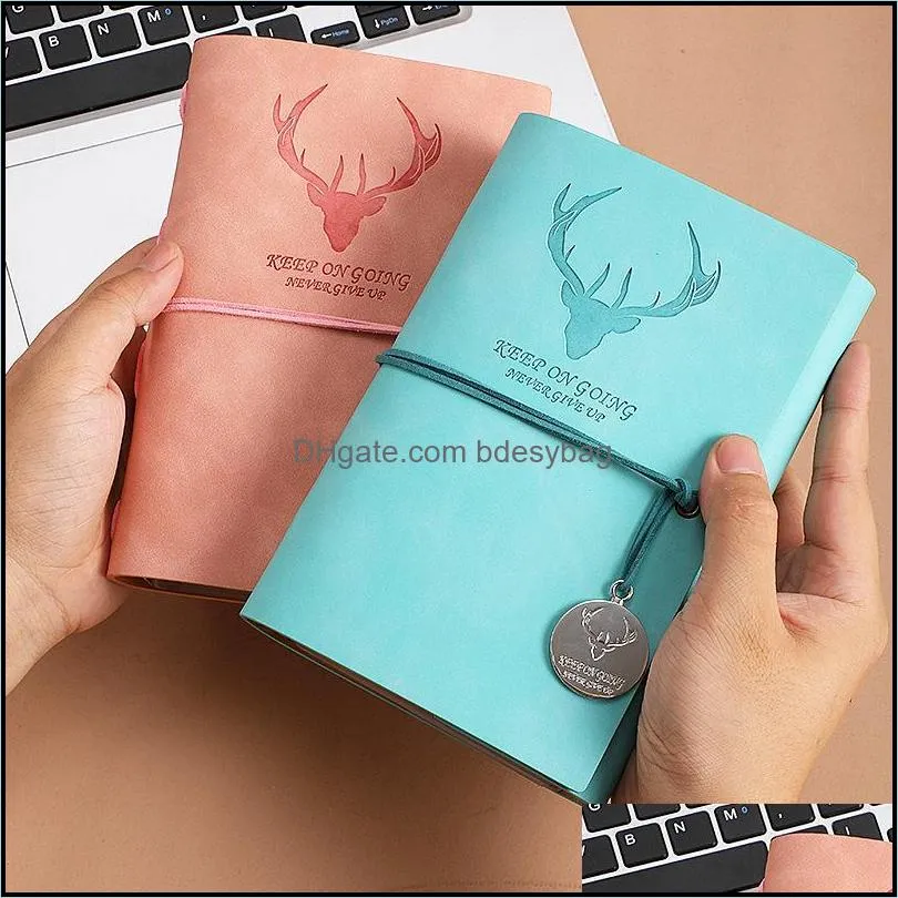 Notepads Loose-Leaf Super Thick Wax Sense Leather Binder Notebook Daily Business Office Work Notebooks Notepad Diary School