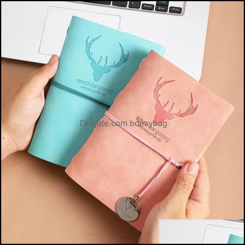 Notepads Loose-Leaf Super Thick Wax Sense Leather Binder Notebook Daily Business Office Work Notebooks Notepad Diary School