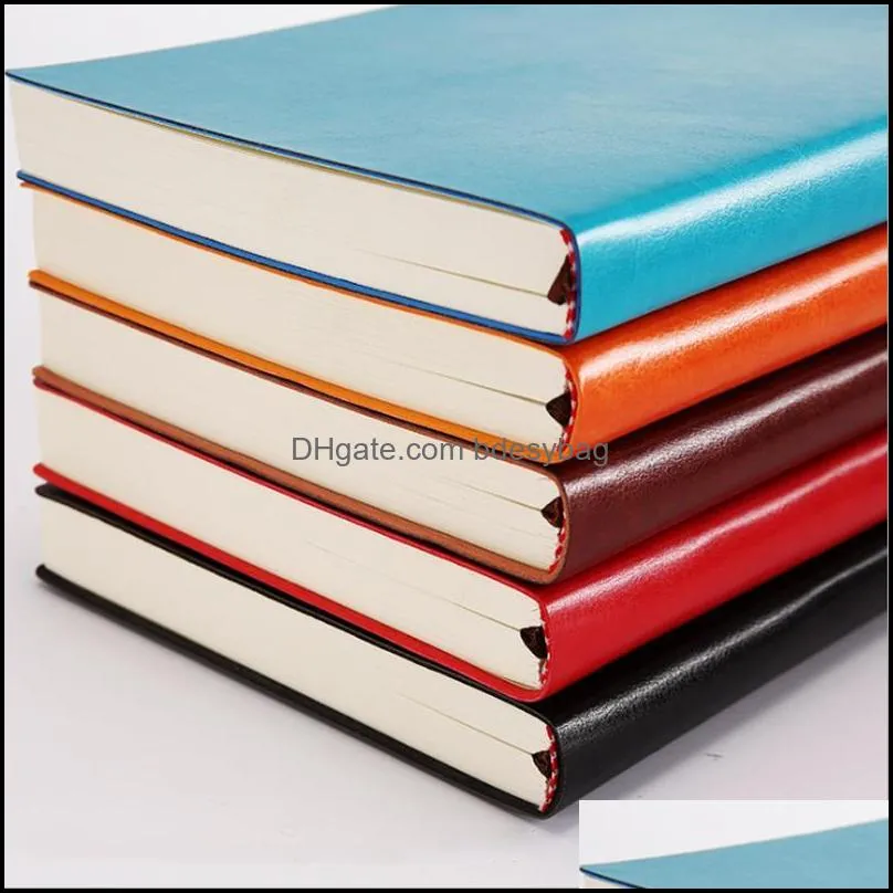 Notepads Soft Business Leather Diary Notebook A6 A5 B5 PU Travelers Journal Thicken School Office Meeting Record Notepad