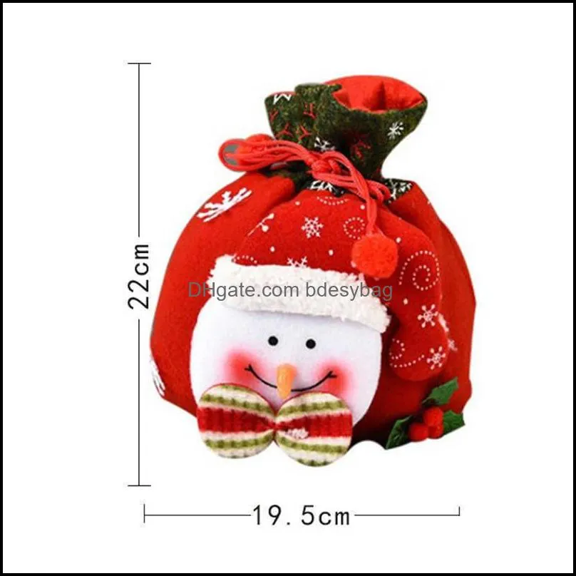 22.5X19.5cm Cute Christmas Gift Bag Xmas Candy Tote Bags Christmas Decorations