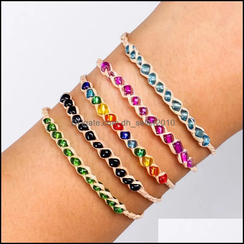 Rattan Weaving Jewelry Beads Bracelet Multi Colour Manual Weave Women Fashion Bracelets Adjustable Wrap Chain 0 8qx G2B