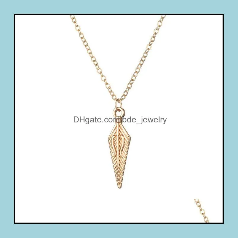 rhombic arrow pendant necklace clavicle chain with card statement necklace women jewelry best friend personalized gifts