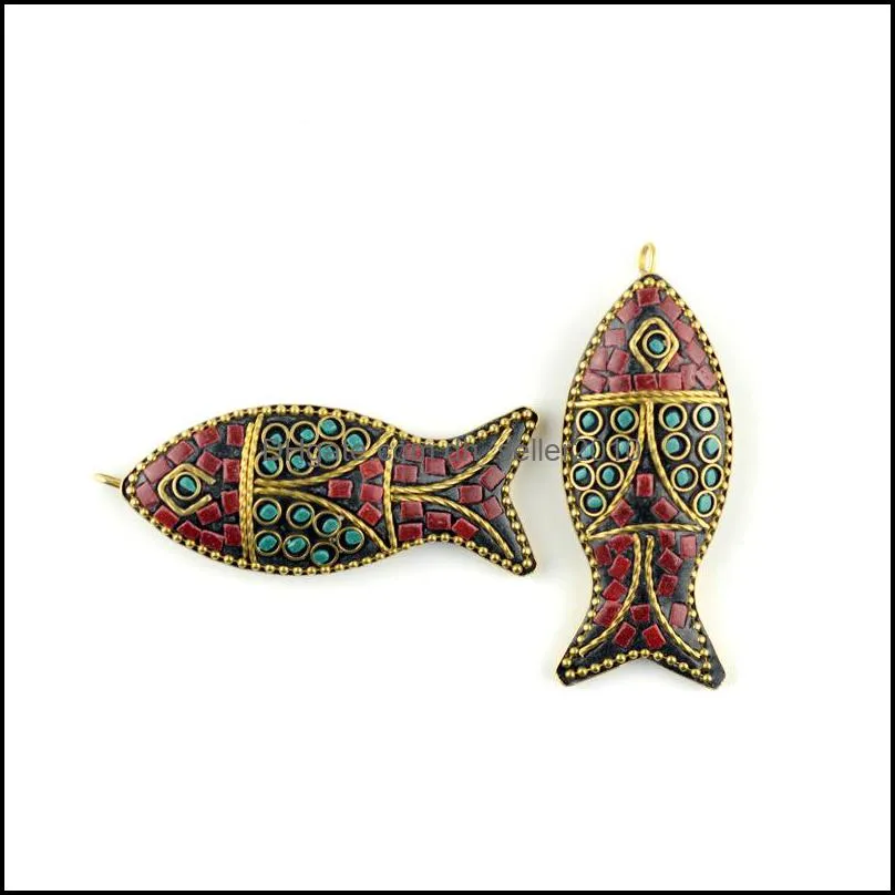 Pretty Necklaces Fashion Evade Fish Ethnic Necklace,Stones Vintage Plate Nepal Jewelry,Handmade Sanwoods Vintage Bodhi Pendants L3Km3 641