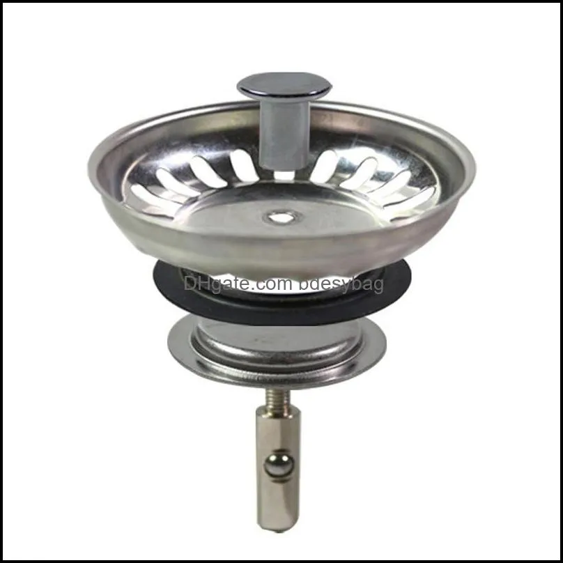 high quality 79.3mm 304 stainless steel kitchen drains sink strainer stopper waste plug filter bathroom basin