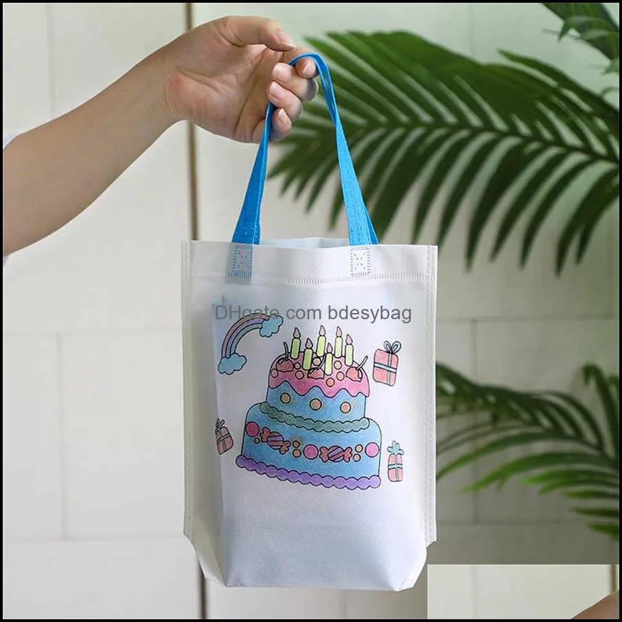 home diy environment-friendly bag non-woven graffiti art hand-colored cloth hand-painted painting handbag material