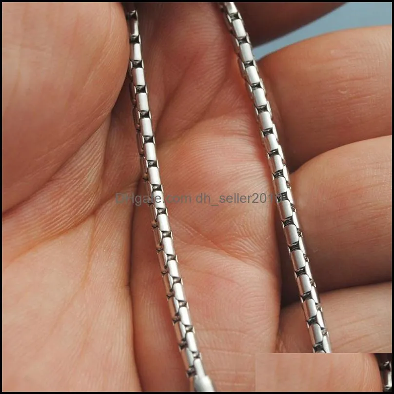 1.8MM 2.2MM 3MM 60CM Silver Plated Stainless Steel Chains Women Men Choker For Hip Hop Necklaces Jewelry