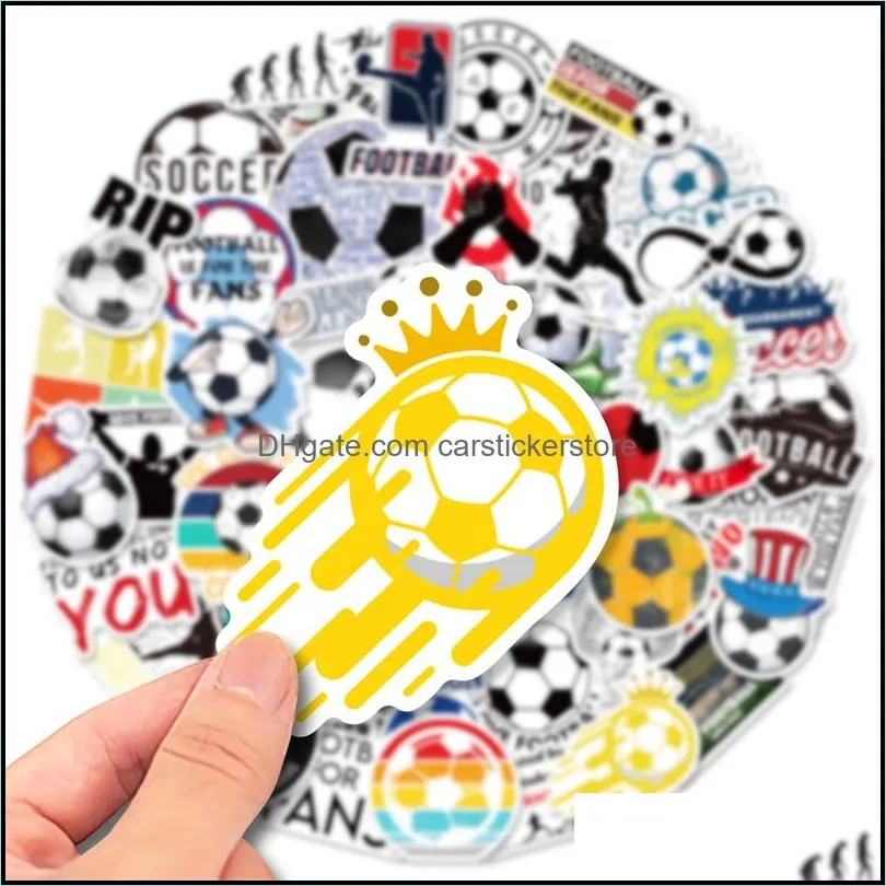 50pcs football sport stickers for laptop skateboard motorcycle decals