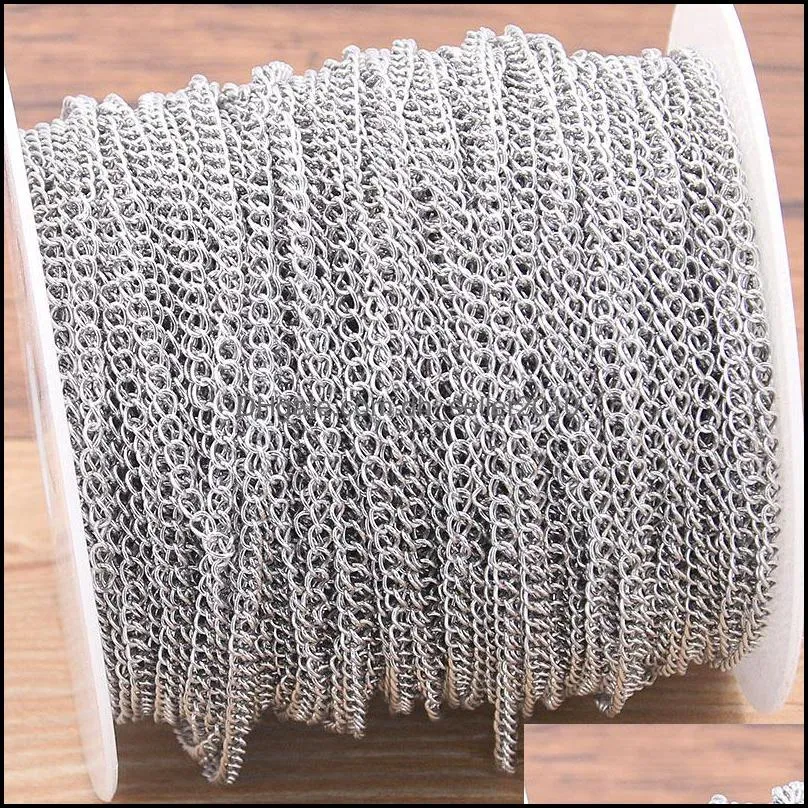 100 Meters Necklace Bracelets Tail Chains For DIY Jewelry Making Materials Handmade Supplies 313 D3