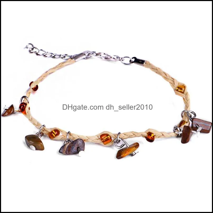 Women Bracelets Braided Multi-colors Gravel Beading Pendant Handwear Beach Boho Charm Bracelets Jewelry Gift Accessories 2990 Q2