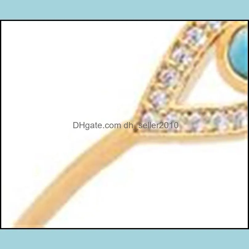 Gold Color Round Shape Lucky Evil Eyes Turkish Hamsa Hand Open Bangle&Bracelet bezel blue stone cz women jewelry