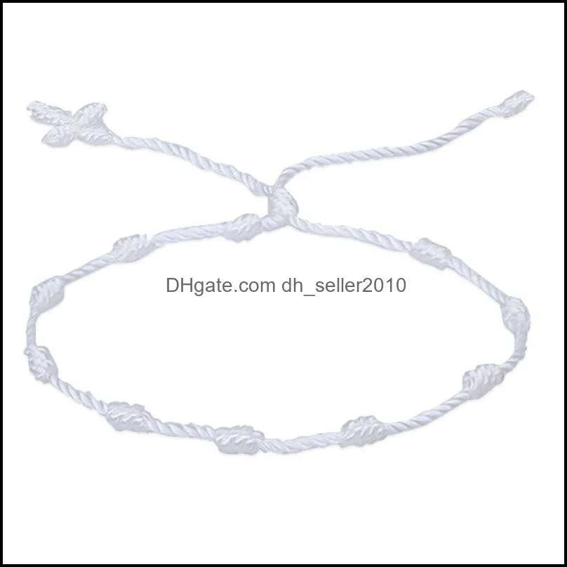 Wholesale lots 50pcs Handmade Lucky Cord Braid Rope Rosary Bracelets Nylon String Cross Bracelets MB04 461 T2