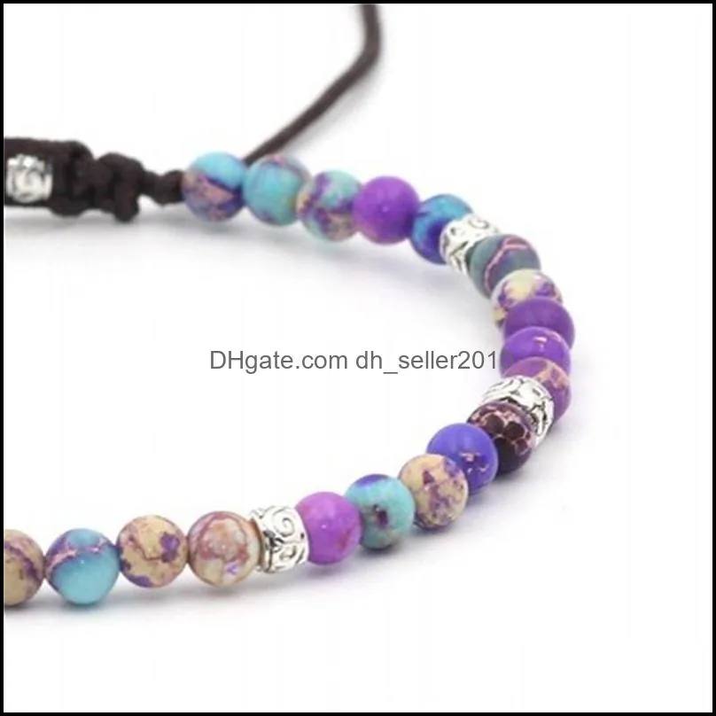 4mm bead bracelet Emperor stone friendship fashion yoga colourful ornaments jewelry women man lovers chain bracelets