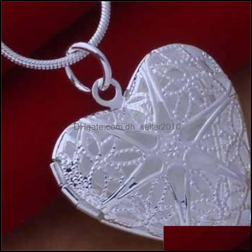 Mixed Order 20pcs/lot 925 silver plated heart pendant necklace fashion jewelry Valentine`s Day gift 20pcs/lot 94 R2