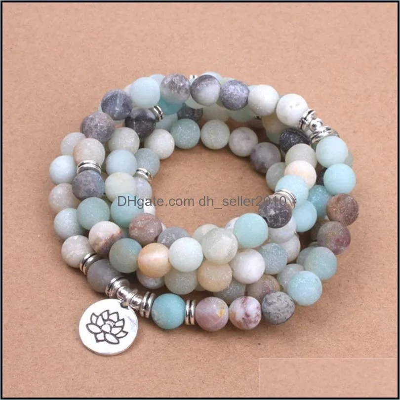 Beaded Strands Natural Stone Bracelet Fashion Lotus Buddha Statue Charm Jewelry Colour Women Man Chain Beaded Bracelets Yoga 12ye K2B