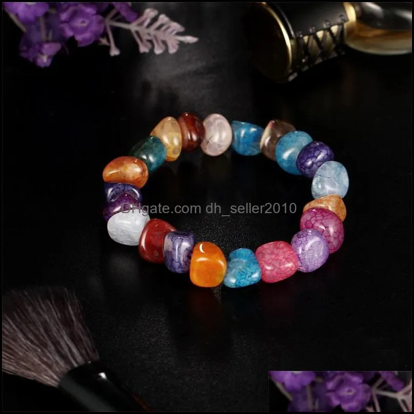 Handmade Jewelry Colorful Charm Bracelets Natural Stone Energy Volcanic Yoga Bangle For Women Men Party Club Decor 1208 B3