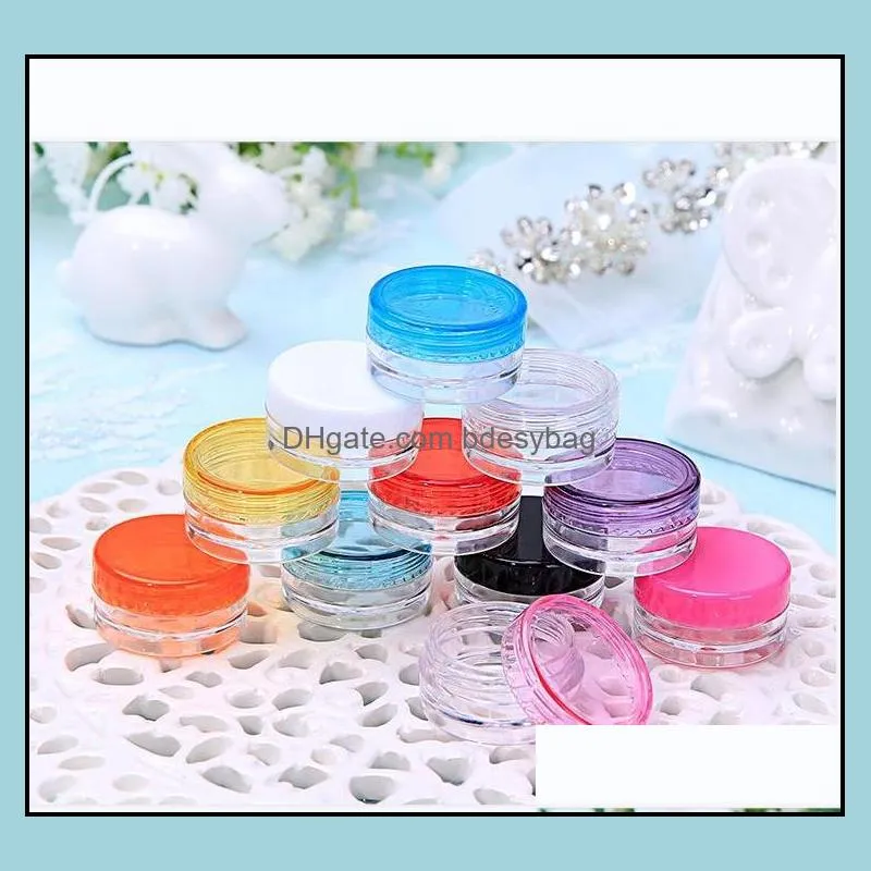 environmental friendly light cream storage bottles 3g/5g round bottom sample cosmetics packaging 11 colors