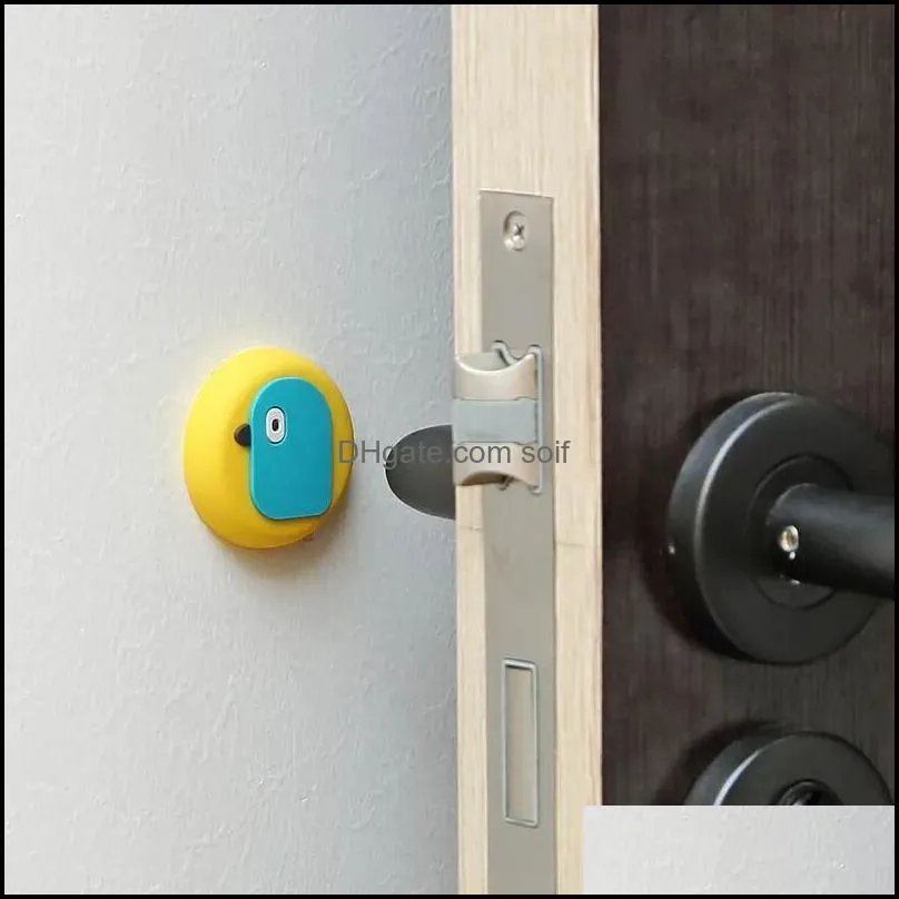 Furniture Crash Pad Cartoon Door Stopper Doorknob Silicone Fender Lock Protective Pads Doors Wall Protector Savor Shockproof Prote 25