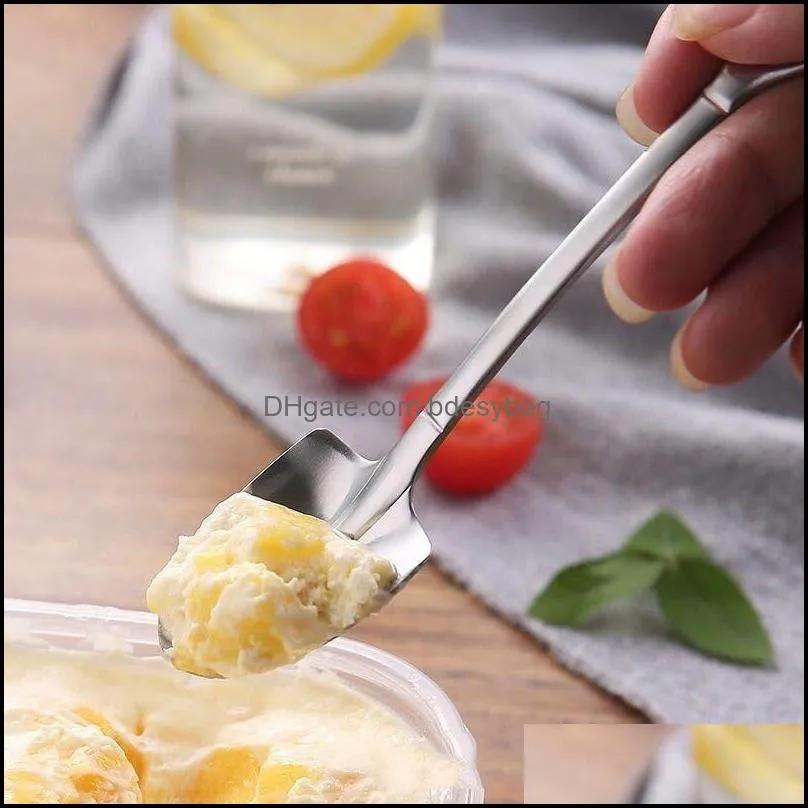 scoops stainless steel spade spoons creative coffee spoon for ice cream dessert spoon cutlery set