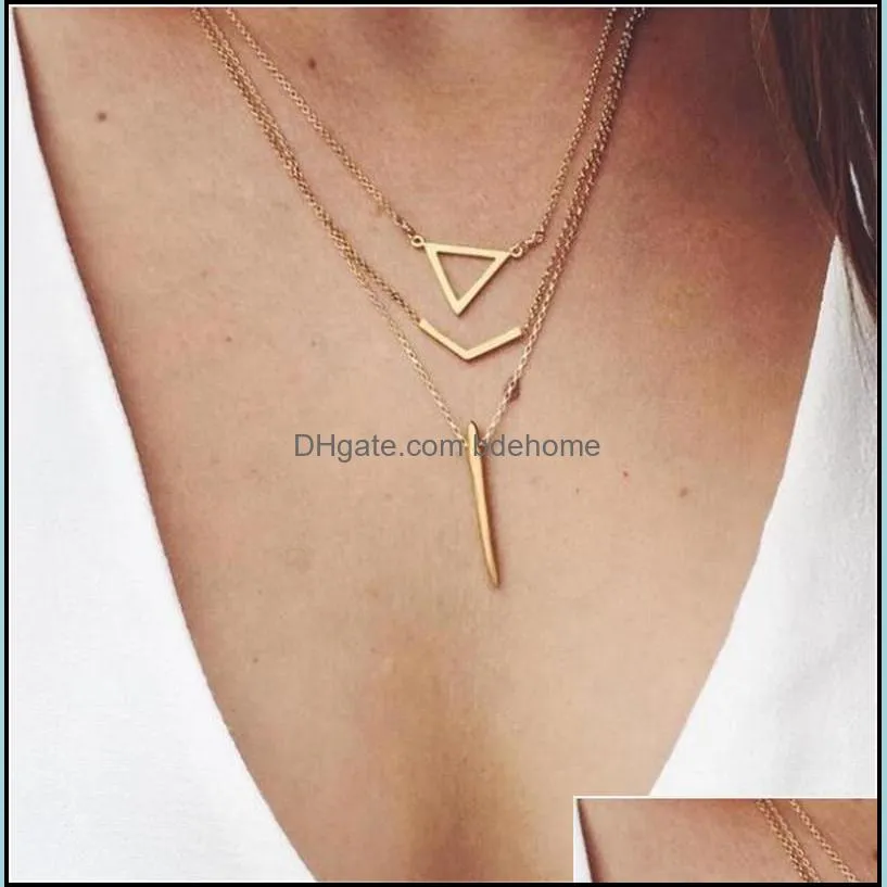 card choker necklaces with card gold silver hollow triangle pendant necklace for fashion women jewelry balance