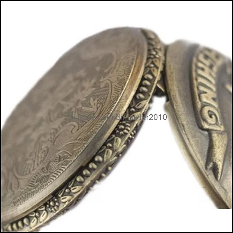 Classic Vintage Bronze Fishing Quartz Pocket Watch Retro Men Women Necklace Pendant Jewelry Gifts fashion pocket 872 Q2