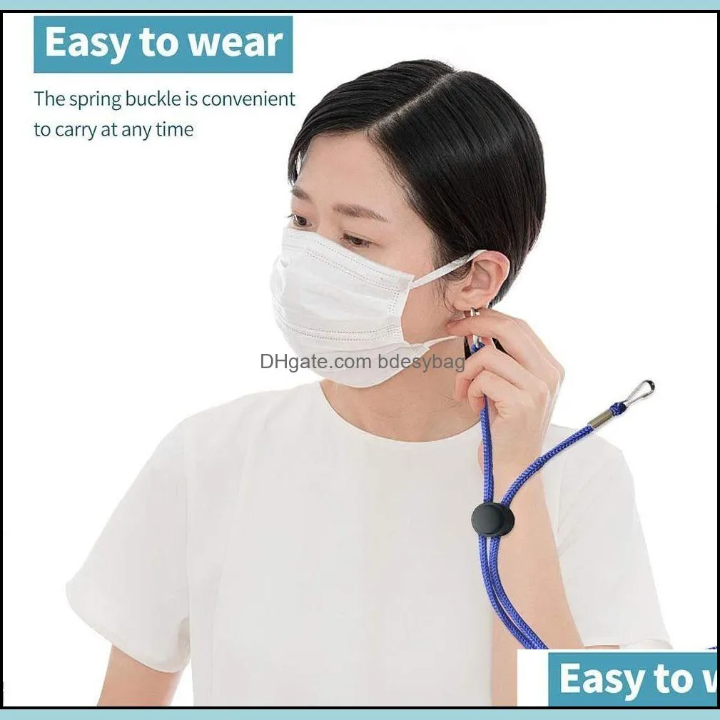 hooks face mask lanyard adjustable length extension with metal hook mask chain holder hanger neck bandanas ear saver for adult