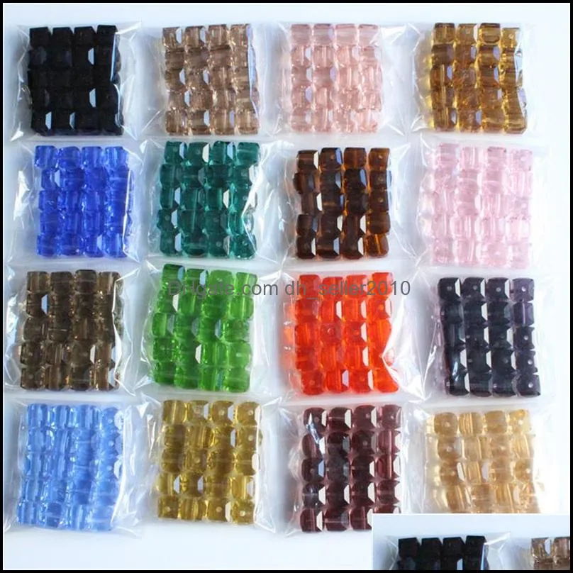 40Pcs Austrian Crystal Cube Beads Green 10mm Faceted Glass Square Loose Spacer Beads For DIY Making Fashion Jewelry Bracelets 2484 T2