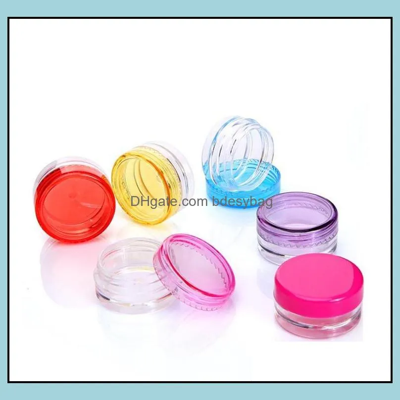 environmental friendly light cream storage bottles 3g/5g round bottom sample cosmetics packaging 11 colors