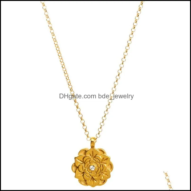 beautiful beginnings flower crystal pendant necklace for women charm jewelry gold silver color wish card necklace choker gifts