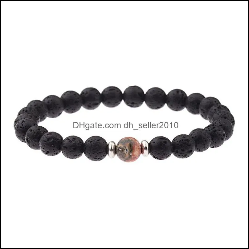 Fashion Manual Beads Bracelet Bead For Jewelry Making Natural Black Energy Volcanic Rocks Beaded Vintage 2 9db K2B