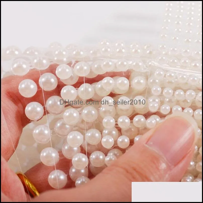 Pearl Hair Sticker Face Eyebrows Nail Stickers Plastic Masquerade Party Decoration Supplies Women Fashion Newest Jewelry 5916 Q2