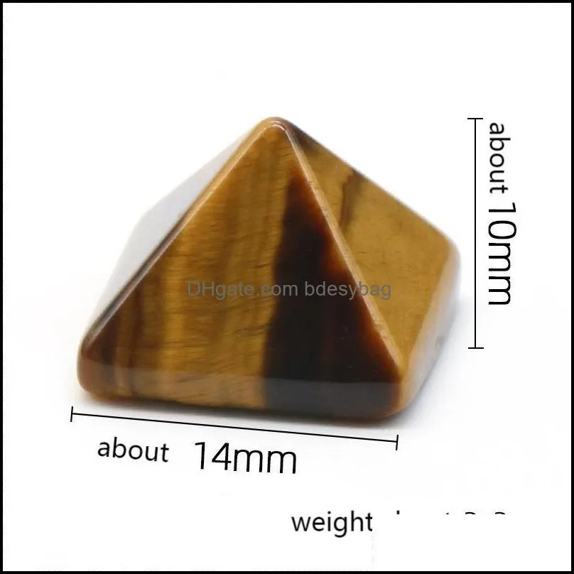 pyramid natural stone crystal pendant carving process square quartz turquoise gem agate jewelry