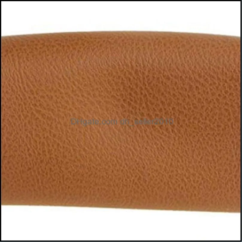 Wholesale Black Sun Glasses Case Retro Brown Leather Sunglasses Box Discount Cheap Fashion Eye Glasses Pouch Without Cleaning Cloth 1244