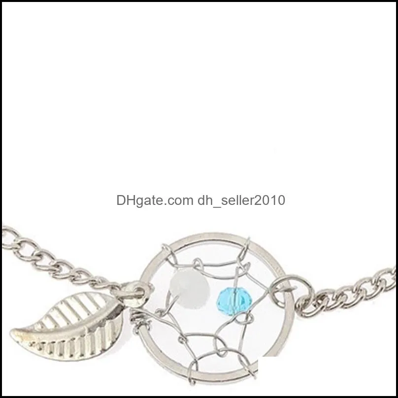dream catcher bracelet fashion women`s leaf adjustable European and American bracelets wholesale 3669 Q2