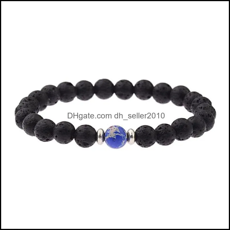 Fashion Manual Beads Bracelet Bead For Jewelry Making Natural Black Energy Volcanic Rocks Beaded Vintage 2 9db K2B