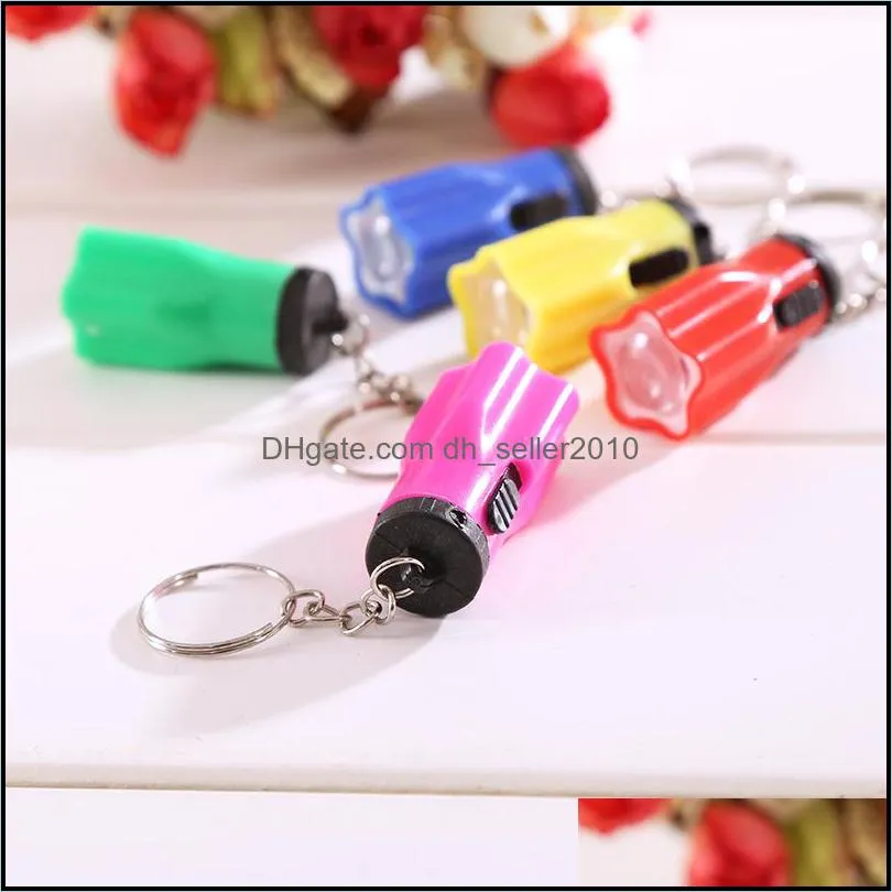 Flower Shape Portable Cute Bright LED Flashlight Key Chain Mini KeyChain Torch Flashlights Plum keyRing for Hiking56 Q2