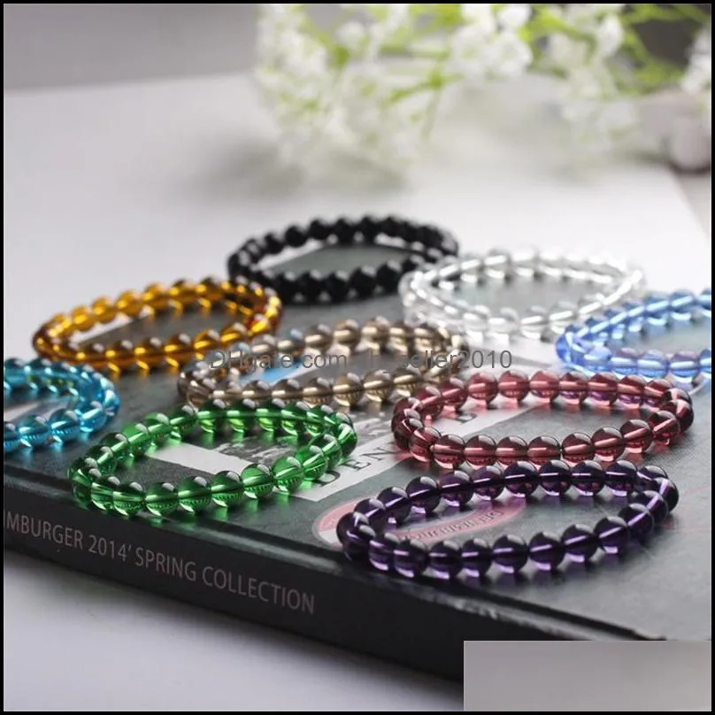 Fashion Crystal Strands Bracelet Round Shape Natural Healing Crystals Ornaments Gift Woman Man New Beaded Bracelets 0 45yc K2B