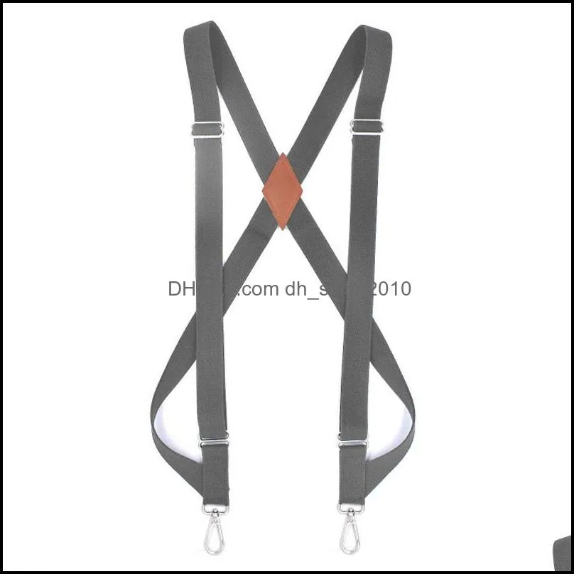 Two Clips Suspenders Tightness Overlapping Hook Belt Woman Man Elastic Fashion Accessory Multi Color Currency Braces 15dm K2