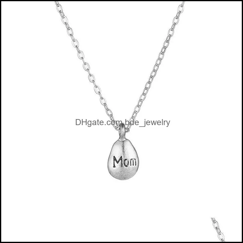 mom letters pendant necklace for women charm jewelry gold silver color wish card necklaces choker jewelry gifts for mother`s day