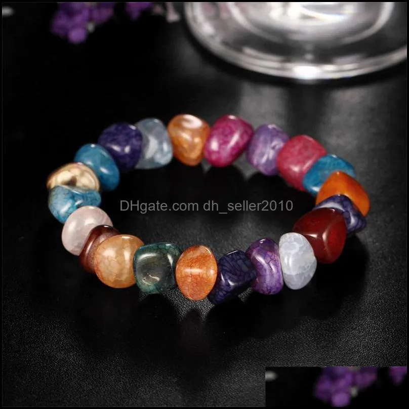 Handmade Jewelry Colorful Charm Bracelets Natural Stone Energy Volcanic Yoga Bangle For Women Men Party Club Decor 1208 B3