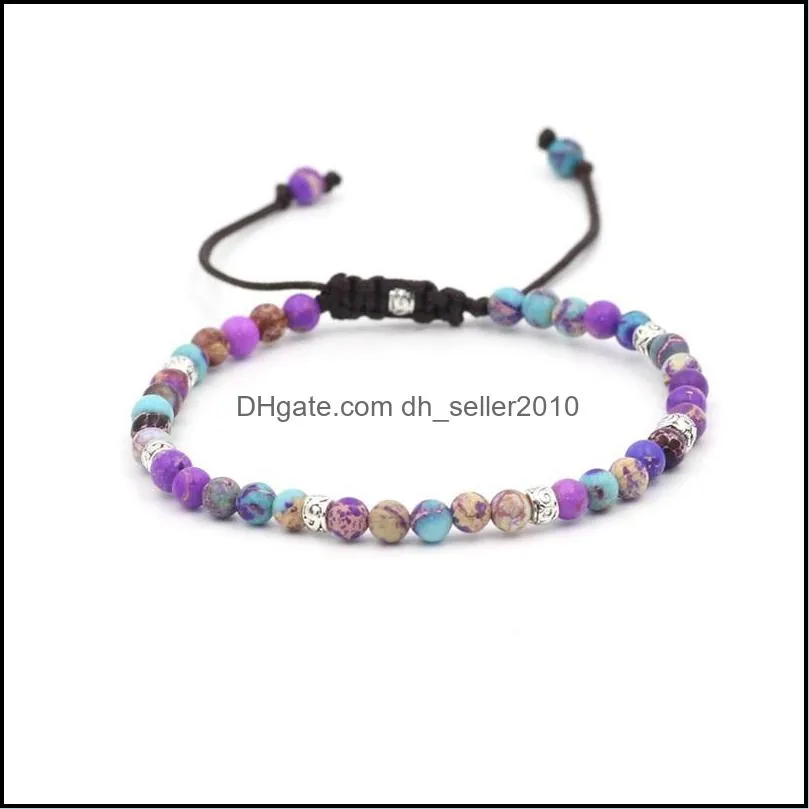 4mm bead bracelet Emperor stone friendship fashion yoga colourful ornaments jewelry women man lovers chain bracelets