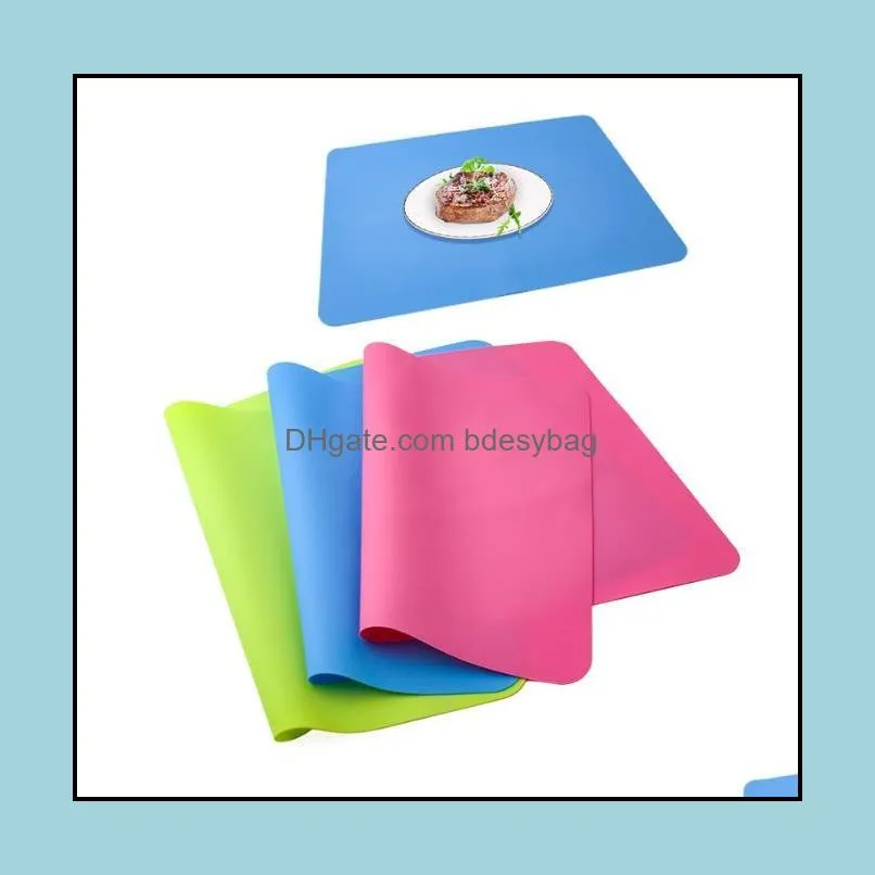 40x30cm silicone mats baking liner muiti-function oven mat heat insulation anti-slip pad bakeware kid table placemat decoration