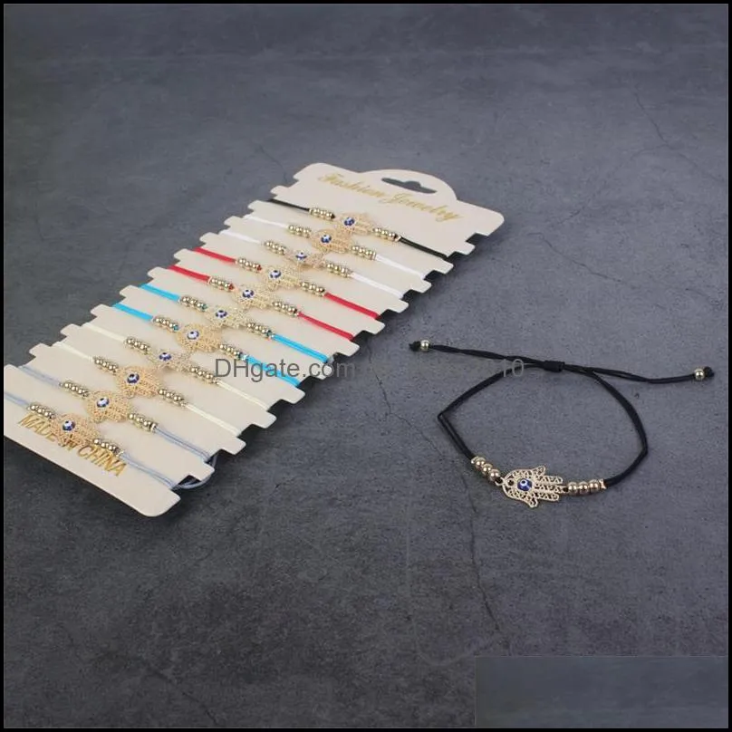12 Pcs/Set Card Charm Bracelet Adjustable Crystal Beads Alloy Jewelry Bracelets Women Men Painting Chain 17 6zq G2B