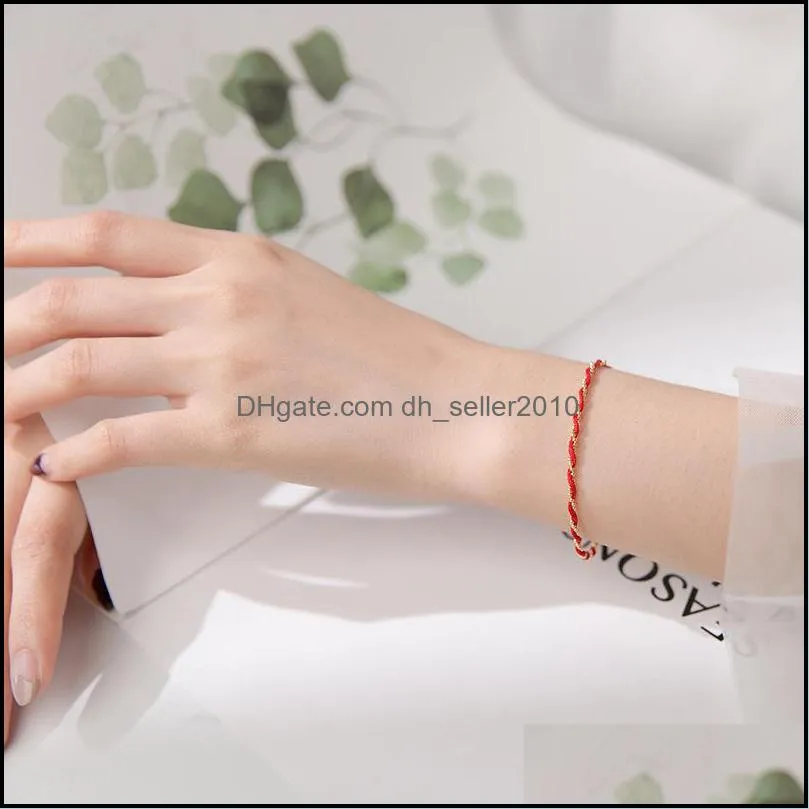 La Monada Red Thread For Hand 925 Sterling Silver Jewelry Bracelets For Women Red Rope Thread Silver Bracelet 925 Women Gold 494 B3