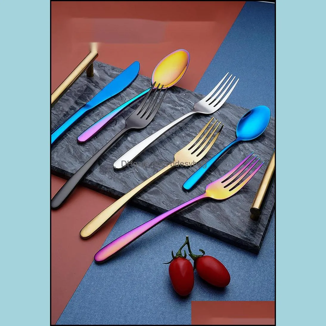 304 stainless steel knife fork spoon western food set creative family restaurant elegant tableware